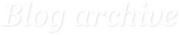Blog archive